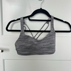 Gray Free to Be Lululemon Women's Sports Bra - Size 4